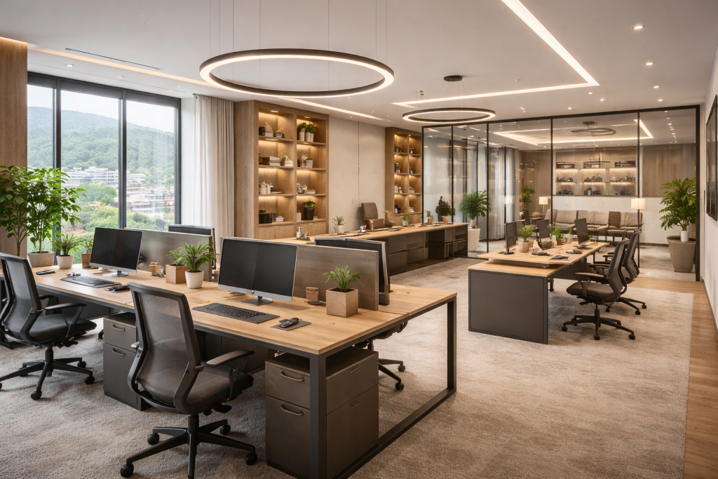 Mobilier pentru birouri în Brașov – Soluții corporate moderne și ergonomice