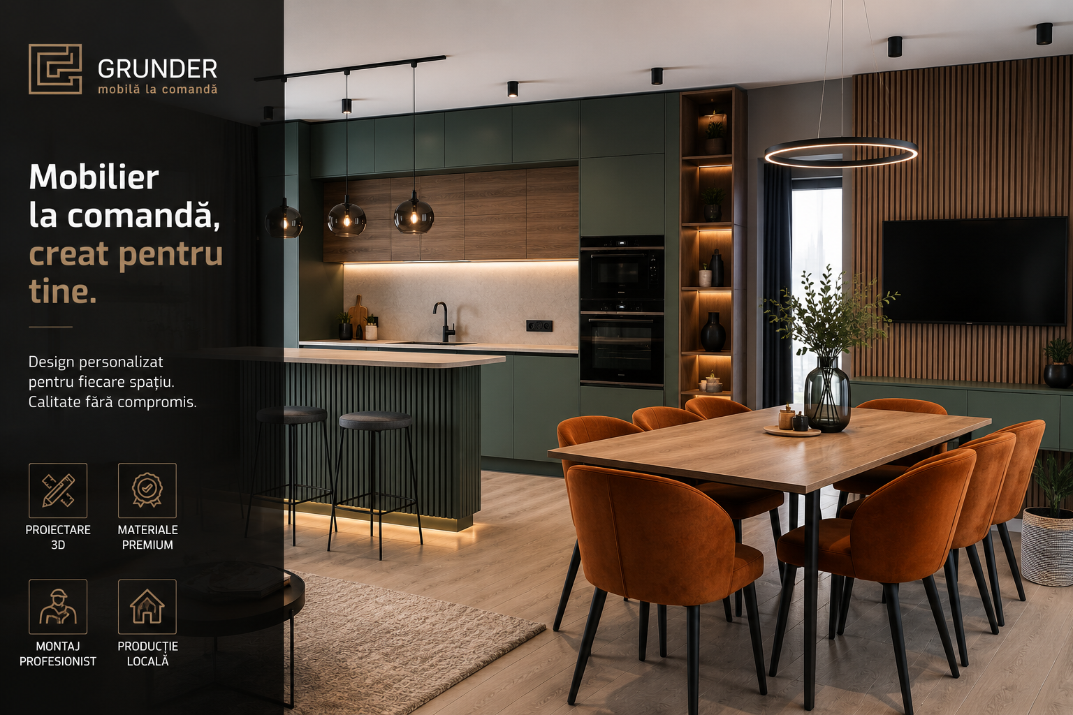 Mobilă la comandă Brașov | Design modern și mobilier personalizat – Grunder