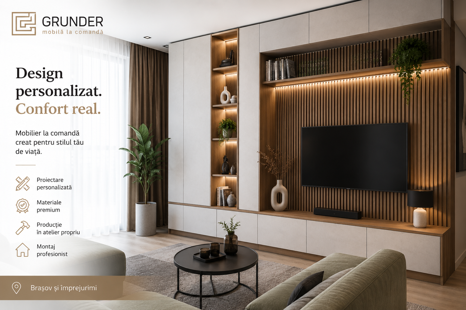 Mobilier Living la Comandă Brașov | Design Modern și Elegant – Grunder